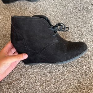 Black booties. size 7